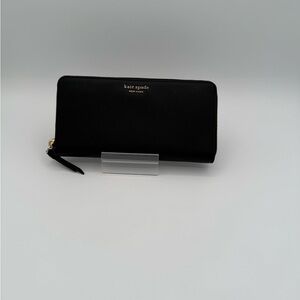 Authentic Kate Spade Sleek Black Zip Wallet